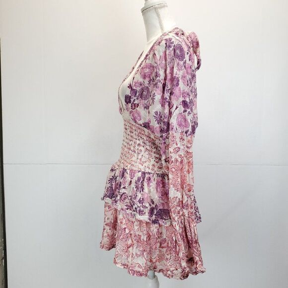 Hemant & Nandita Suki Ruffled Short Dress Large - Picture 9 of 14